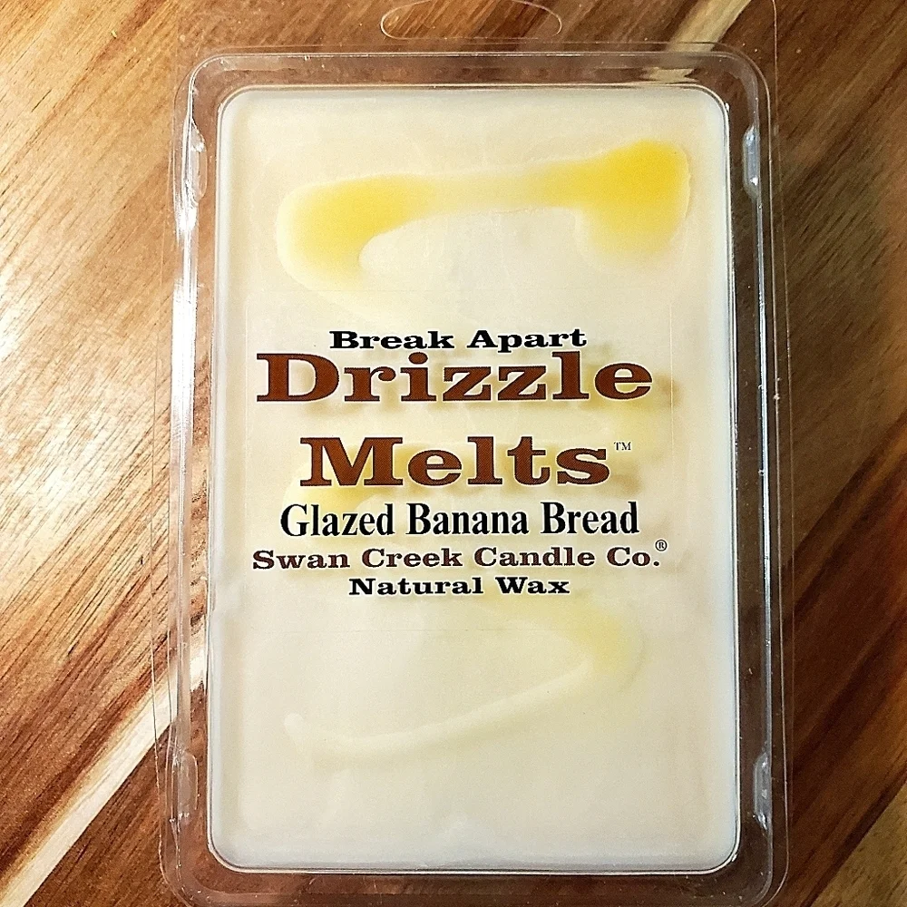 GLAZED BANANA BREAD by SWAN CREEK CANDLE CO Drizzle Melts Natural Wax 5.25oz NWT